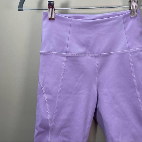 Girlfriend Collective High Waisted Lavender Bike Shorts Size XS - Picture 3 of 9
